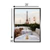Beige Brown Stunning Eiffel Tower Printed Framed Canvas Canvas Wall Prints Set of 1 Multicolor Matte
