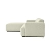 Sophisticated Wood Right Aligned 3-Seater With Upholstery Non Storage Sofa In White Colour