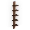 BLUEWUD Louis Engineered Wood Wall Decor Floating Shelf Display Rack Decorative Hall D�cor for Living Room Home Furniture 5 Shelves (Brown Maple)