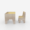 Topolino Toddler Activity Table & Chair in Oak and Yellow