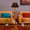 Devansh Shelf Wooden Floor Lamp