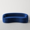 Storn Velvet 3 Seater Sofa in Navy Blue Colour