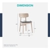 Scandinavian Tacy Dining Chair Beige Natural Wood Finish