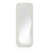 Miro Upholstered Organic Floor Mirror in White Boucle Finish