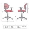 Jaazza Low Back Ergonomic Chair in Red Colour