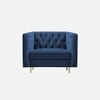 Caraven Fabric Sofa (Navy Blue)