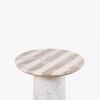 Mallow Marble Side Table in Beige Colour