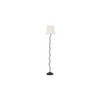 Angus Black Cotton Shade Floor Lamp