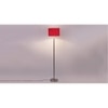 Everest Red Fabric Floor Lamp with Steel Steel Base