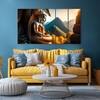 The Castle Decor Lord Buddha Meditation Wall Art Framed Painting 27x48 Inch (Style 3)