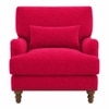 Dexter Boucle Fabric Lounge Chair in Red Colour