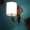 Eliante Cloth Shade Wall Lights Mild Steel & Glass Material Dark Brown & White Finish