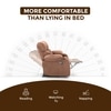 Helios One Seater Fabric Manual Recliner with Cup Holder in Brown Colour