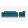 Cacef 3 Seater Pull Out Sofa cum Bed in Turquoise Colour