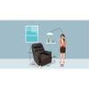 Wave Leatherette One Seater Manual Recliner in Brown Colour