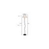 Raina White Natural Fiber Floor Lamp with Black Iron Base