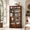 Rangrez Sheesham Wood Bookshelf in Provincial Teak Finish