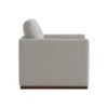 Bobby Boucle Fabric Lounge Chair in White Colour