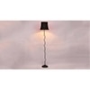Brendan Black Fabric Floor Lamp with Black Iron Base