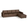 Apollo Compact Sofa (Colour : Mocha, Cushion : Hard, Back Type : Regular, Seating Capacity : Right Aligned 3 Seater + Right Aligned Chaise + Ottoman)