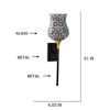 Devansh Metal Electric Wall Light in Black Colour with Multi Shade Count of 1 Light
