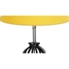 Alexandria Yellow cotton Table lamp with Wood & Iron Base