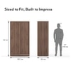 Jaden Engineered Wood 2 Door Sliding Wardrobe Without Mirror in Classic Walnut Finish