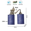 Devansh Metal Electric Wall Light in Blue Colour with Blue Shade Count of 2 Lights