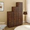 Calcio Combo Engineered Wood Wardrobe In Brown Maple Finish