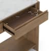 Tavo Solid Wood and Banswara Console Table In Golden Ash Finish