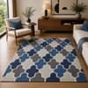Imperial Knots Grey Trellis Hand Woven Dhurrie 5x8 Feet