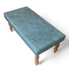 Bestone Sheesham Wood Accent Bench (Blue Jacquard Work Fabric Teak Finish)