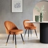 Momence Metal Accent Chair in Orange Colour