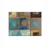 Truss Blue Pieces Pass Way Iii Abstract Printed Framed Canvas Wall Prints Set of 3 Multicolor Matte