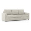 Apollo Compact High Back 3 Seater Fabric Sofa in Monochrome Paisley Colour