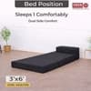 Usha Shriram Folding 1 Seater Single Foam Fold Out Sofa Cum Bed in Dark Grey Colour