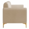 Josbert Velvet 3 Seater Sofa In Cream Colour