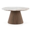 Sienne Round Soildwood and Toronto Coffee Table in Bronzed Oak Finish