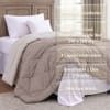 Taupe Shade Solid Comfoter Reversible Cotton Feel 350 Gsm Single Bed 240 X 160 Cms