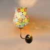 Devansh Metal Electric Wall Light in Gold Colour with Multicolor Shade Count of 1 Light