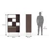 Keoni Solid Wood Bookshelf in Claret Mahogany Finish