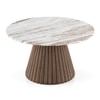 Sienne Round Soildwood and Toronto Coffee Table in Bronzed Oak Finish