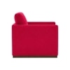 Bobby Boucle Fabric Lounge Chair in Red Colour