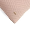 Zig Zag Cameo Pink  And Natural Quilted Cushion Cover 18X18 Inches