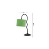 Green Jute Zig Zag Curvy table lamp with Iron Base (SP38)