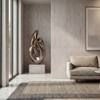 Jaipur Rugs Geometric Jute 6x9 Feet Smoke Grey And Eclipse Dhurrie Carpet For Living Room