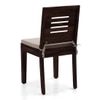 Capra Solid Wood Dining Chair in Mahogany Finish & Wheat Brown Colour - Set of 2