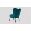 Duke Fabric Accent Chair in Teal Blue Colour
