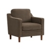 Menta Boucle Fabric Lounge Chair in Brown Colour