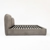 Cloud Engineered Wood Double  Size Bed Without Storage (Grey Colour)